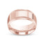 Rose gold ring polished finish mill-grained edges 10mm width with 'IVANOV' branding on a white background