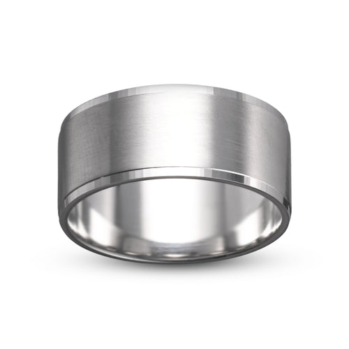 Classic Elegance 14k Gold Men's Wedding Band 10mm wide