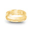 14k yellow gold wedding ring brushed finish polished stepped edges 6mm width
