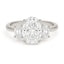Tree stone oval diamond engagement ring 14k white gold