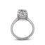 Oval diamond engagement ring hidden halo micro pave