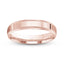 Rose gold ring polished-mil grained 4mm width with 'IVANOV' engraving on a white background