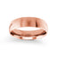 14k rose gold wedding band polished dome 6mm