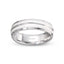 White gold ring brushed grooved domed style polished edges 6mm with 'IVANOV' branding on a white background