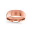 14k rose gold wedding band polished dome 7mm