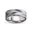 White gold ring arrows design diamond cut finish 8mm with 'IVANOV' branding on a white background