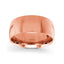 14k rose gold wedding band polished dome 9mm