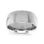 14k white gold wedding band polished dome 9mm