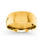 14k gold wedding band polished dome 8mm
