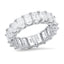 emerald cur diamond wedding band in 18k white gold