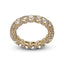 4 carat round diamond eternity wedding ring with micro pave setting on the sides