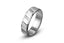 Solid white gold mens wedding band