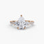 Three-Stone Engagement Ring Pear Shaped Diamond with Pavé Band 5