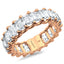 emerald wedding ring in 18k rose gold