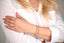Diamond Bracelets 14k White gold star design, Yellow Gold, Rose gold on the model wrist