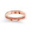 14k rose gold wedding band polished dome 4mm