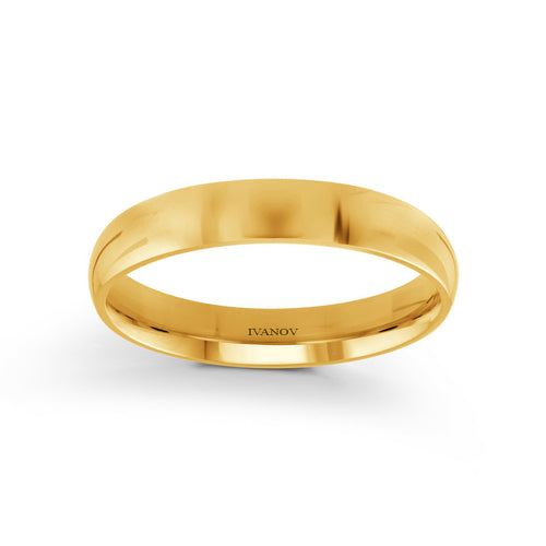 14k Gold Weeding Ring 4mm Dome - Andronikos