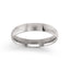 14k white gold wedding band polished dome 4mm