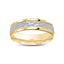 Aniketos Hammered Two Tone 14k Solid Gold Wedding Ring