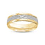 Aniketos Hammered Two Tone 14k Solid Gold Wedding Ring