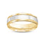 Aniketos Polished Two Tone 14k Solid Gold Wedding Ring