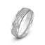 Platinum wedding band brushed finish polished stepped edges 6mm width