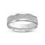 14k Gold Mens wedding band roll finish