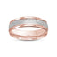 Rose gold mens ring 14k gold two tone