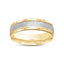 Two tone mens wedding band 14k gold 6mm
