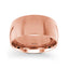 14k rose gold wedding band polished domed 10mm