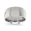 14k white gold wedding band polished domed 10mm