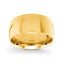 14k gold wedding band polished domed 10mm