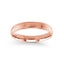 14k rose gold wedding band polished domed milgrained 3mm