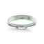 14k white gold wedding band polished domed milgrained 3mm