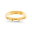 14k gold wedding band polished domed milgrained 3mm