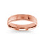 14k rose gold wedding band polished domed milgrained 5mm
