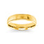 14k gold wedding band polished domed milgrained 5mm