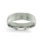 14k white gold wedding band 6mm polished domed mill grained