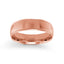 14k rose gold wedding band polished domed 6mm milgrined