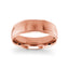 14k rose gold wedding band polished domed milgrained 7mm