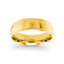 14k gold wedding band polished domed milgrained 7mm
