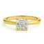 Asscher diamond solitaire engagement ring yellow gold