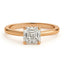 Asscher diamond solitaire engagement ring rose gold