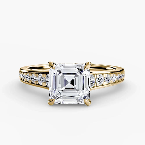 The Obsidian – Asscher Cut Diamond Engagement Ring