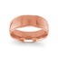 14k rose gold wedding band polished domed milgrained 8mm