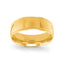 14k gold wedding band polished domed milgrained 8mm