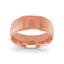 14k rose gold wedding band polished domed mil-grained 9mm