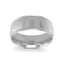 14k white gold wedding band polished domed milgrained 9mm