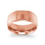 14k gold wedding band polished domed milgrained 10mm