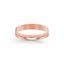 14k rose gold mens wedding band polished flat 3mm